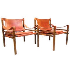 Two rosewood Sirocco chairs by Arne Norell