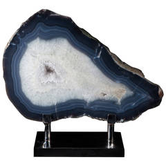 Agate Slice Mounted on Steel Base 11