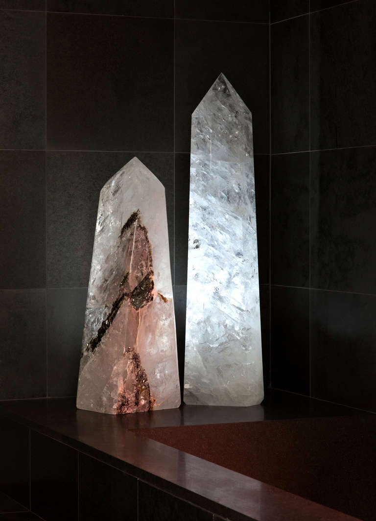 18th Century and Earlier Large Quartz Crystal & Mica point