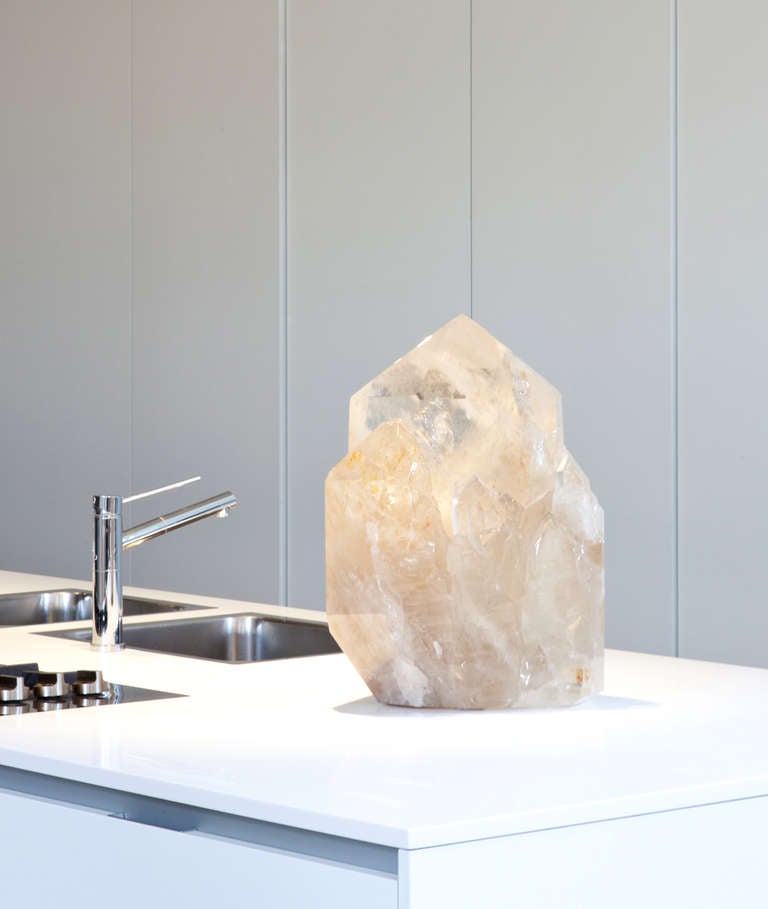 XVIIIe siècle et antérieur Cluster autoportant en cristal de quartz et citrine, Brésil. en vente