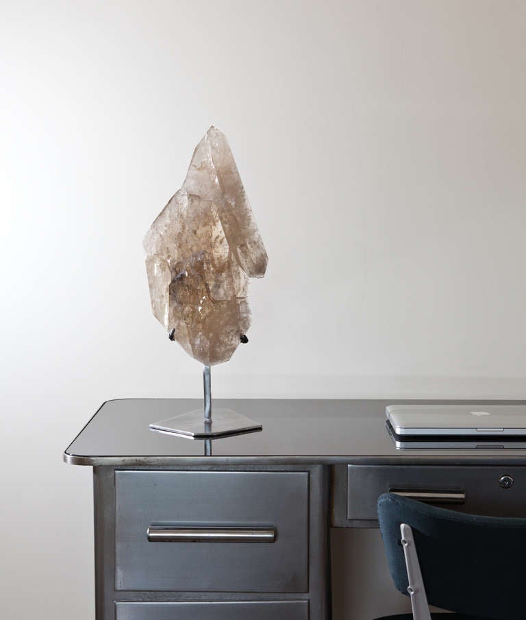 18th Century and Earlier Mounted Smokey Quartz Crystal