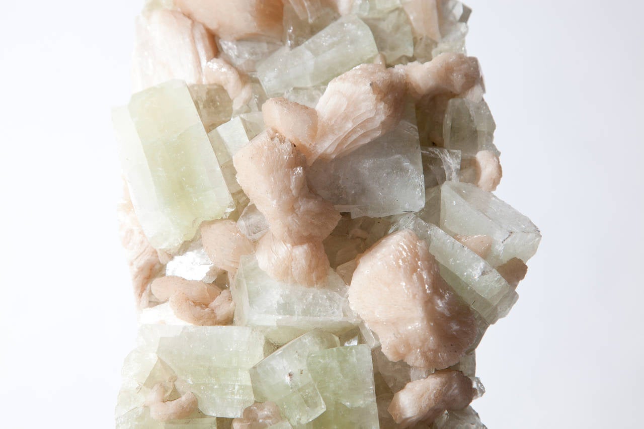 Brazilian Apophyllite on a Steel Base