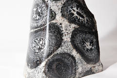 Freestanding Black & White Orbicular Granite, Australia.