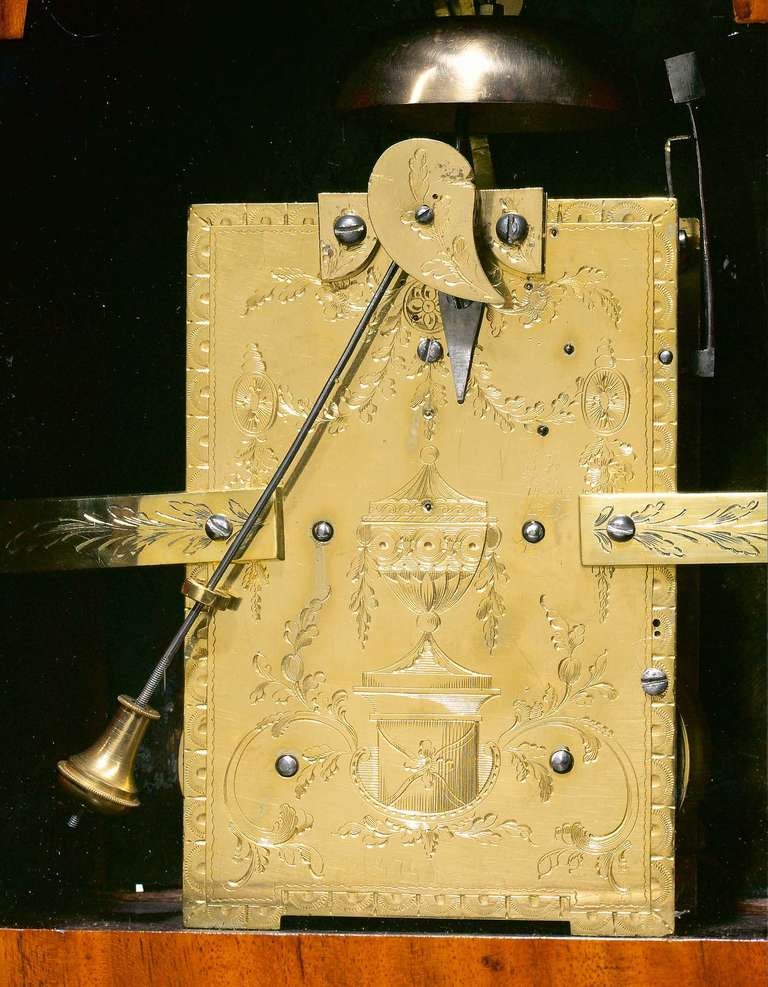 A fine English George III brass-mounted mahogany bracket clock, circa 1780