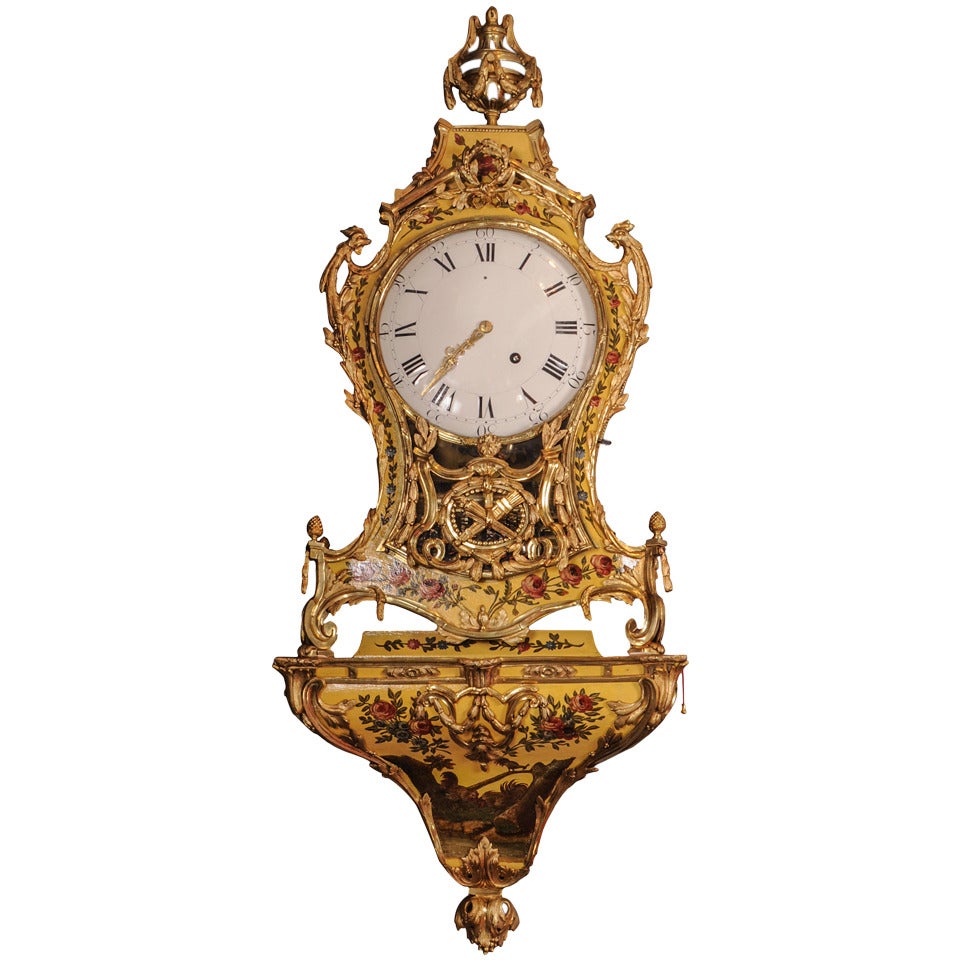 Swiss Louis XVI  Musical Bracket Clock On Wall Bracket, Dated 1784 For Sale