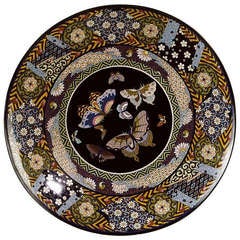 A Large probably Japanese Cloisonné Charger from Meiji Period