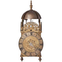 An English Brass Italian Striking Lantern Clock, John Pleydell, ca. 1675