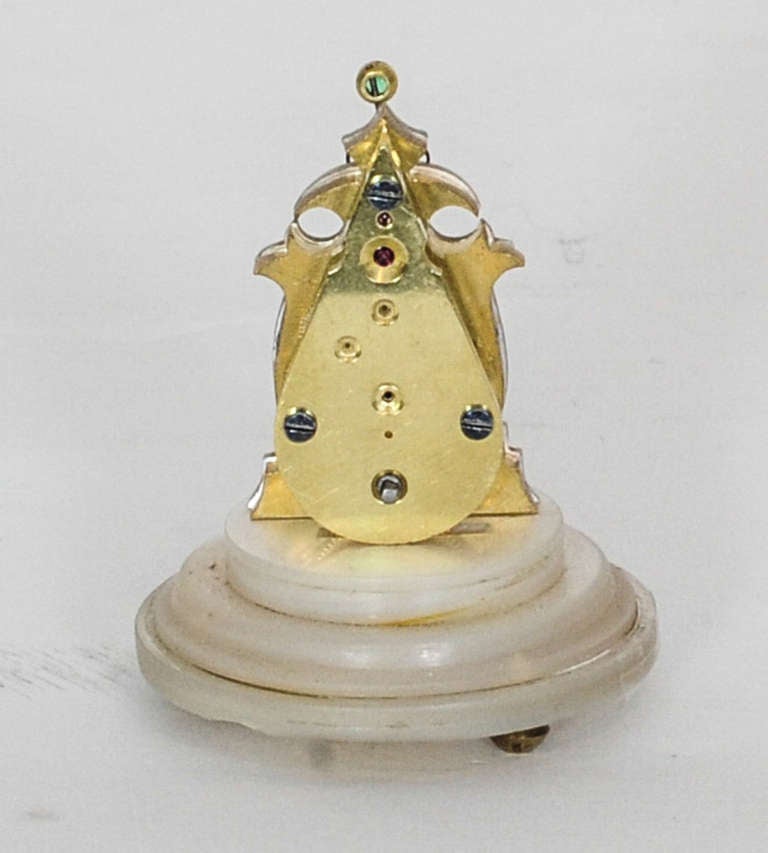 Charles X A Rare Austrian Timepiece Miniature Mother-of-Pearl Zappler Clock circa 1840