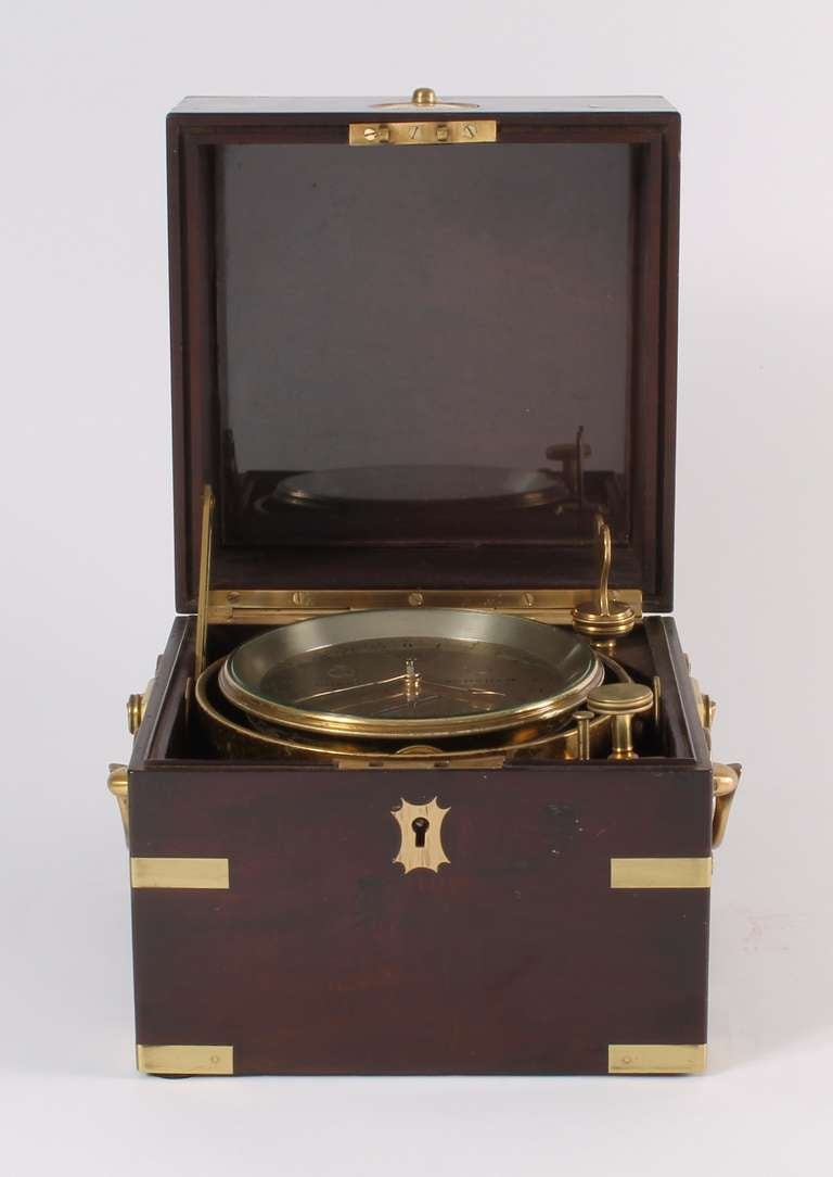 Victorian An English Mahogany 2-Day Chronometer with 24-Hour Dial, Charles Frodsham