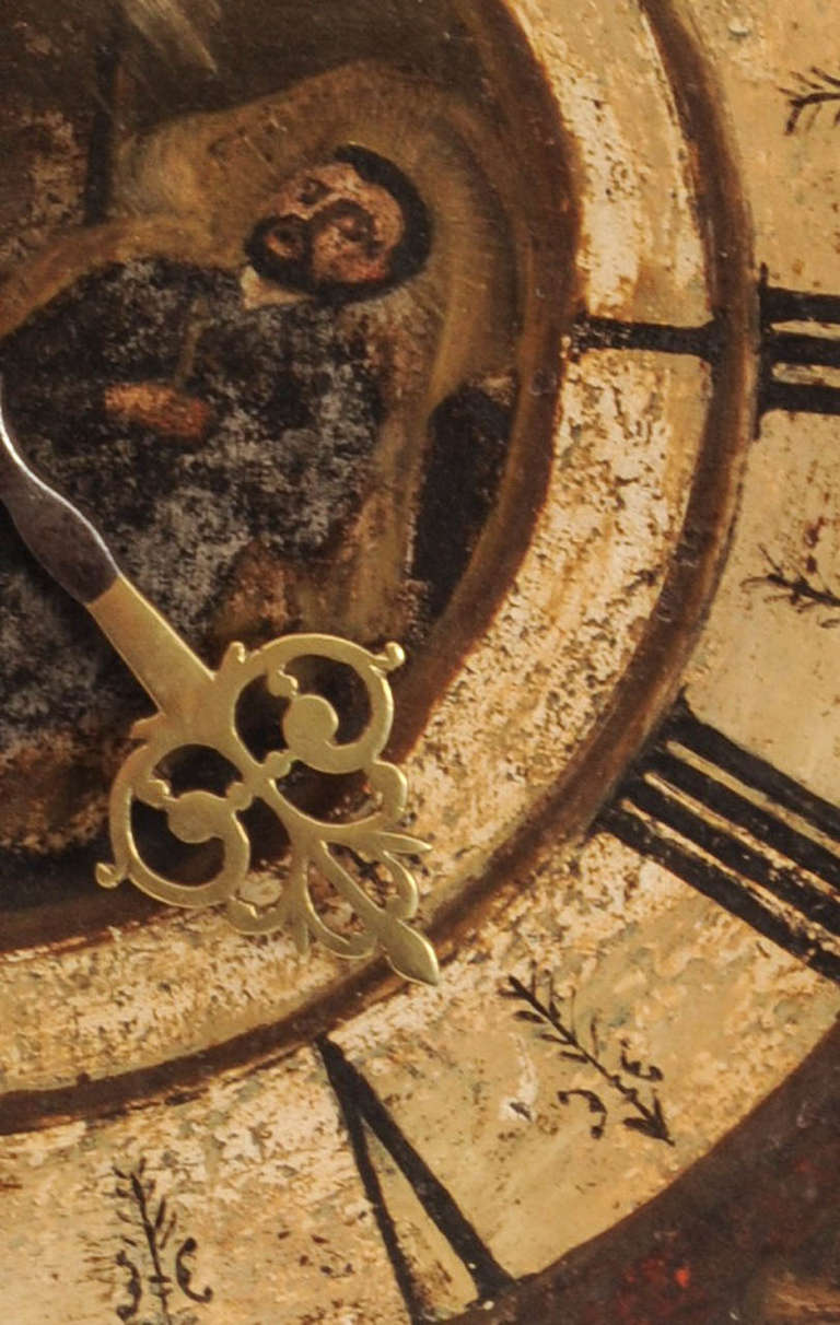 Baroque An Impressive South-German Iron Quarter Striking Chamber Clock circa 1680 For Sale
