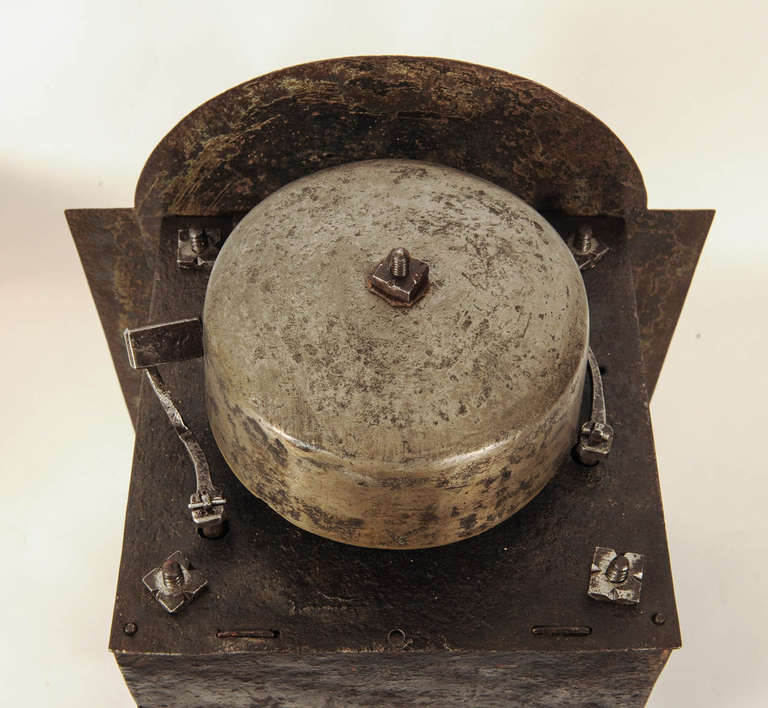 An Impressive South-German Iron Quarter Striking Chamber Clock circa 1680 For Sale 1