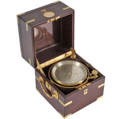 Antique An English Mahogany 2-Day Chronometer with 24-Hour Dial, Charles Frodsham