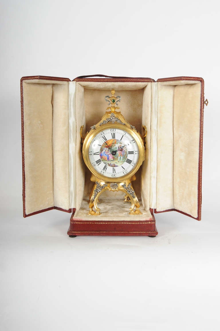 A Silver Ormolu Pendulum Clock 'Grand Sonnerie', Stephen Rimbault, Circa 1765 For Sale 5