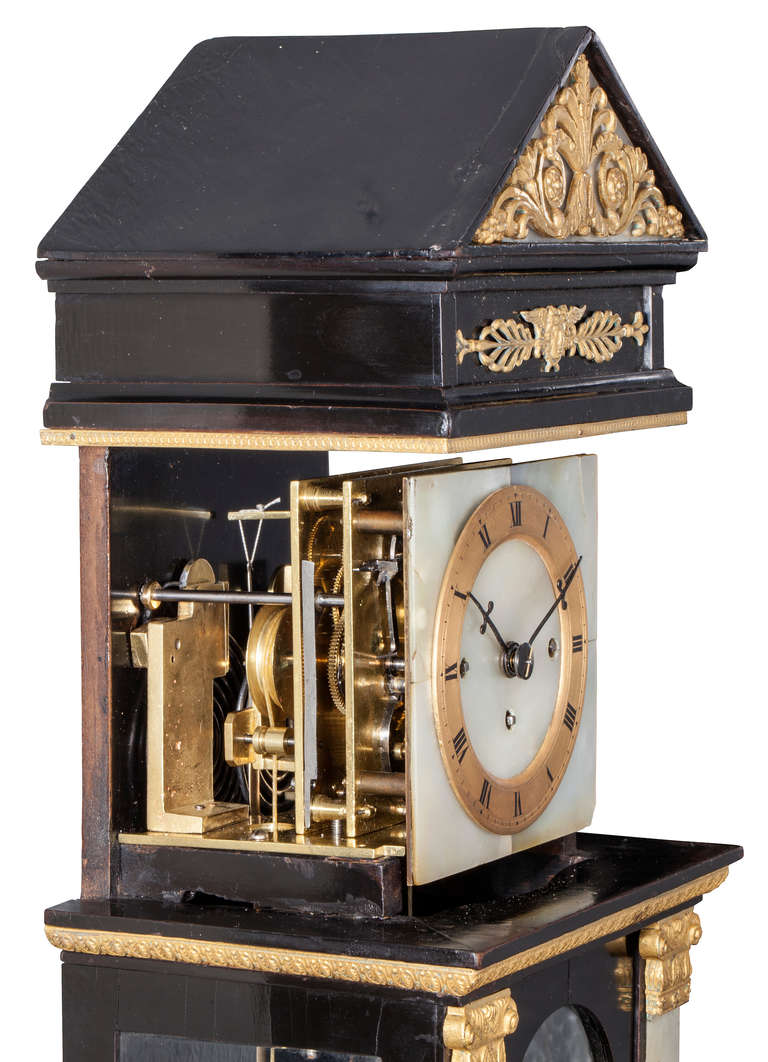 A rare Vienna Empire regulator, so-called 'Laterndluhr', circa 1820 In Good Condition In Amsterdam, Noord Holland