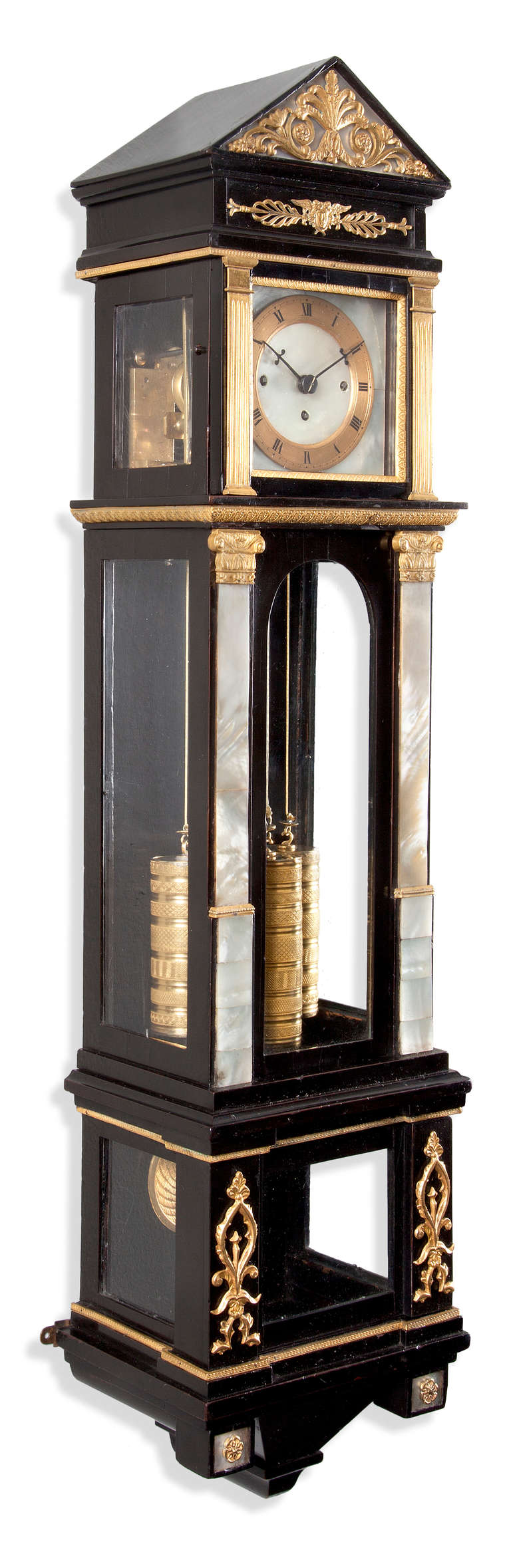 with 'Grand Sonnerie' in an ormolu-mounted, ebonised and mother-of-pearl case.