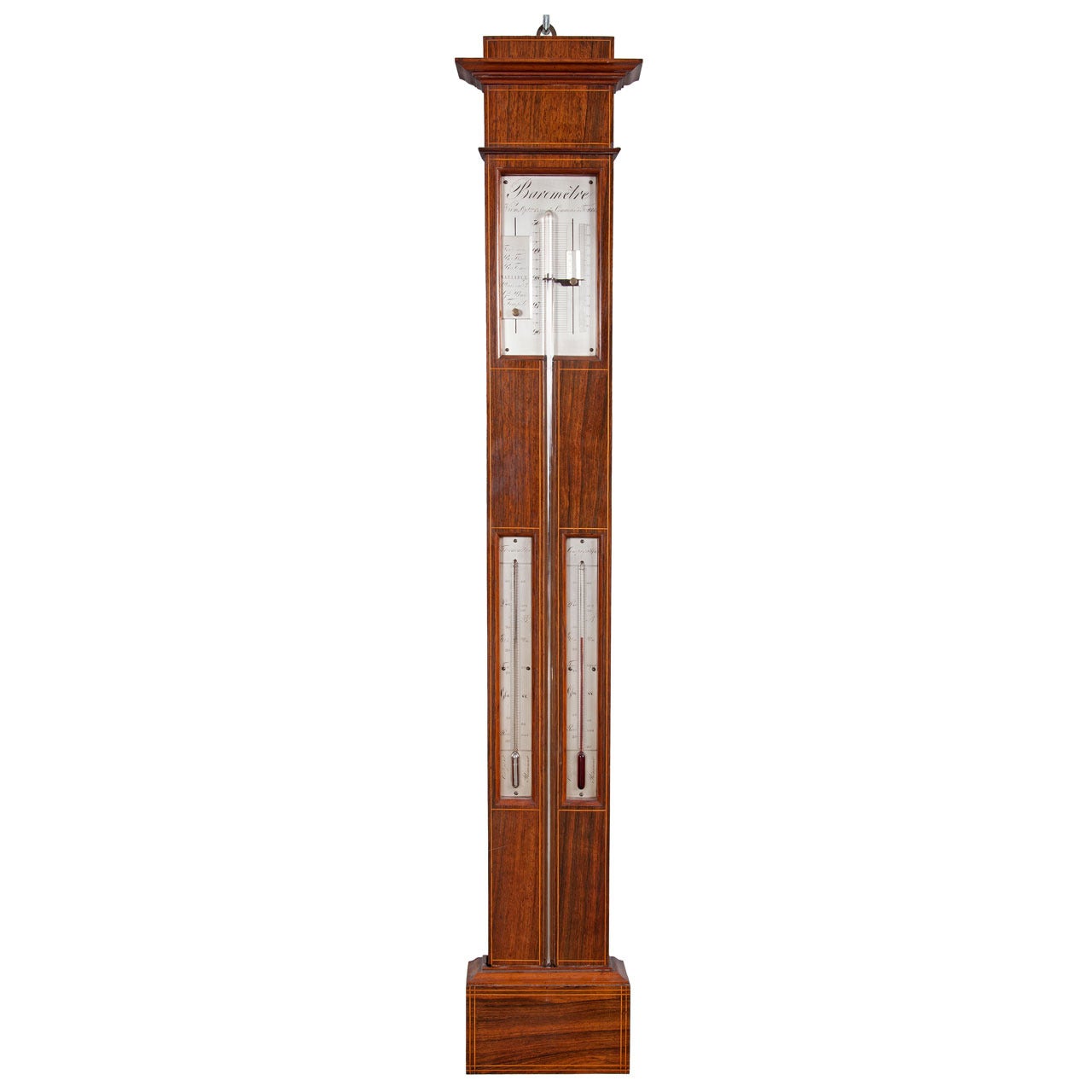 French Rosewood Stick Barometer, circa 1840 For Sale