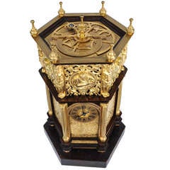 An impressive French astronomical centerpiece table clock, circa 1880