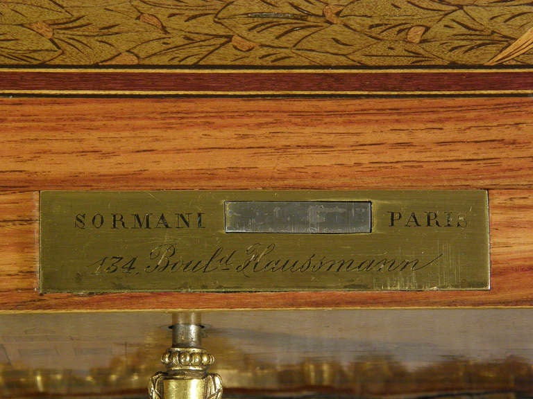 A fine 19th century marquetry and parquetry 'bureau de dame' by Sormani, Paris. For Sale 4