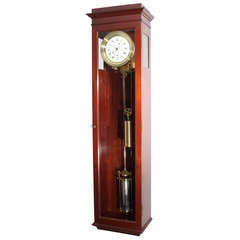 Antique An attractive French mahogany wall regulator of month duration, circa 1840.