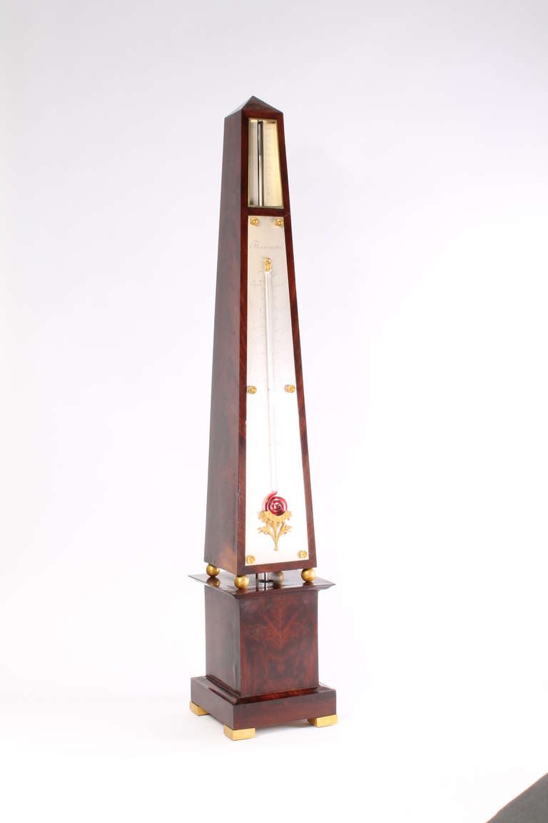 Louis Philippe A French obelisk barometer, probably made in 1836 For Sale