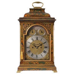 An English Lacquered Chinoiserie Bracket Clock circa 1750