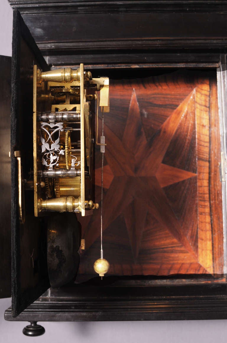 Ebony And Silvered So-called 'hague Clock', By Christiaan Reynaert For Sale 1