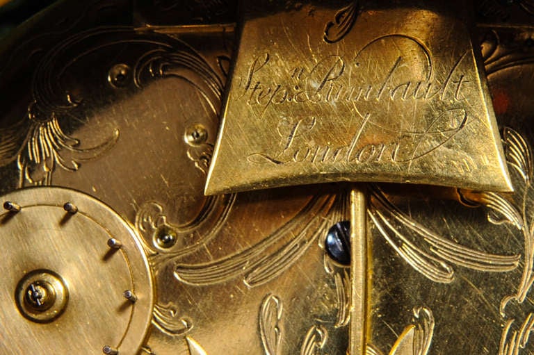 A Silver Ormolu Pendulum Clock 'Grand Sonnerie', Stephen Rimbault, Circa 1765 For Sale 2