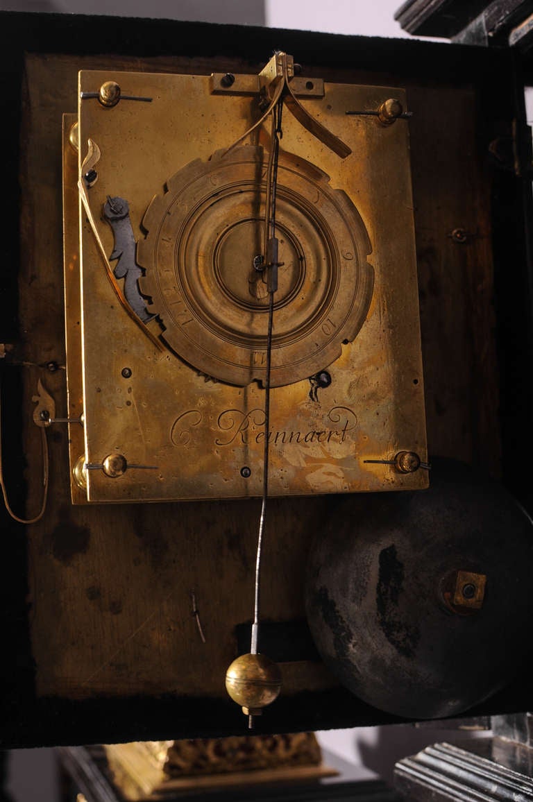 Ebony And Silvered So-called 'hague Clock', By Christiaan Reynaert For Sale 3