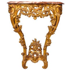 A French Transition Giltwood Console Table, Circa 1765