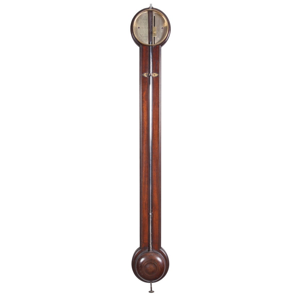 An English mahogany stick barometer, D. Gatty, Circa 1780 For Sale