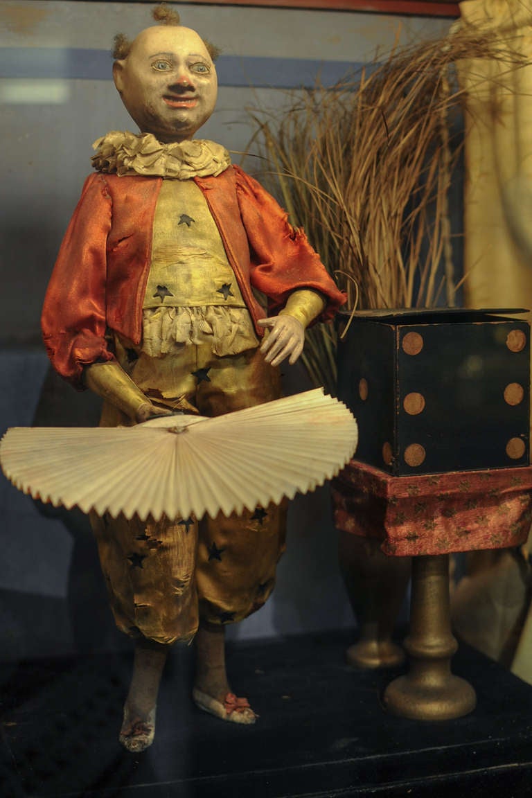 A French Animated Clown Magician Music Box, Attributed to Phalibois of Paris, Circa 1880

Please find a video fragment of the automaton (google -vimeo Toebosch)