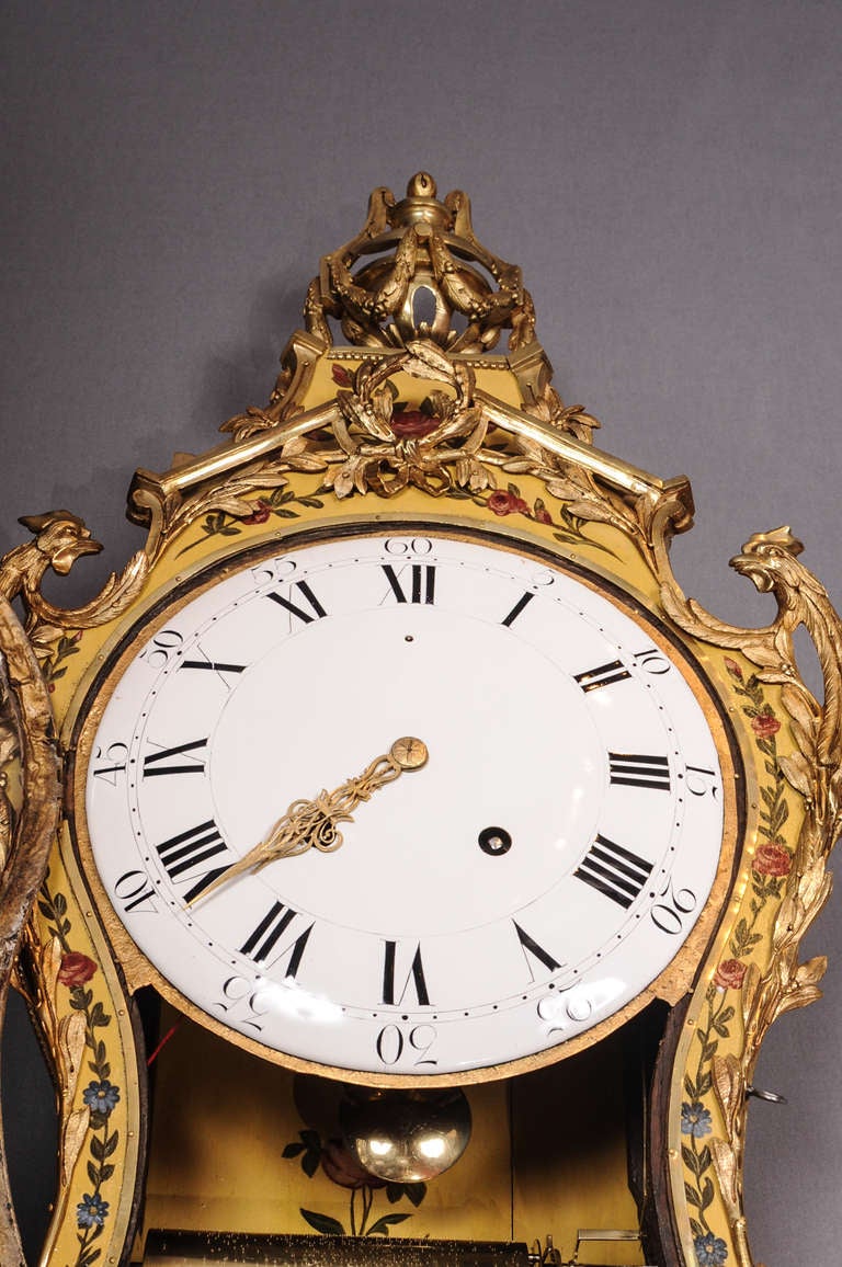 Swiss Louis XVI  Musical Bracket Clock On Wall Bracket, Dated 1784 In Excellent Condition For Sale In Amsterdam, Noord Holland