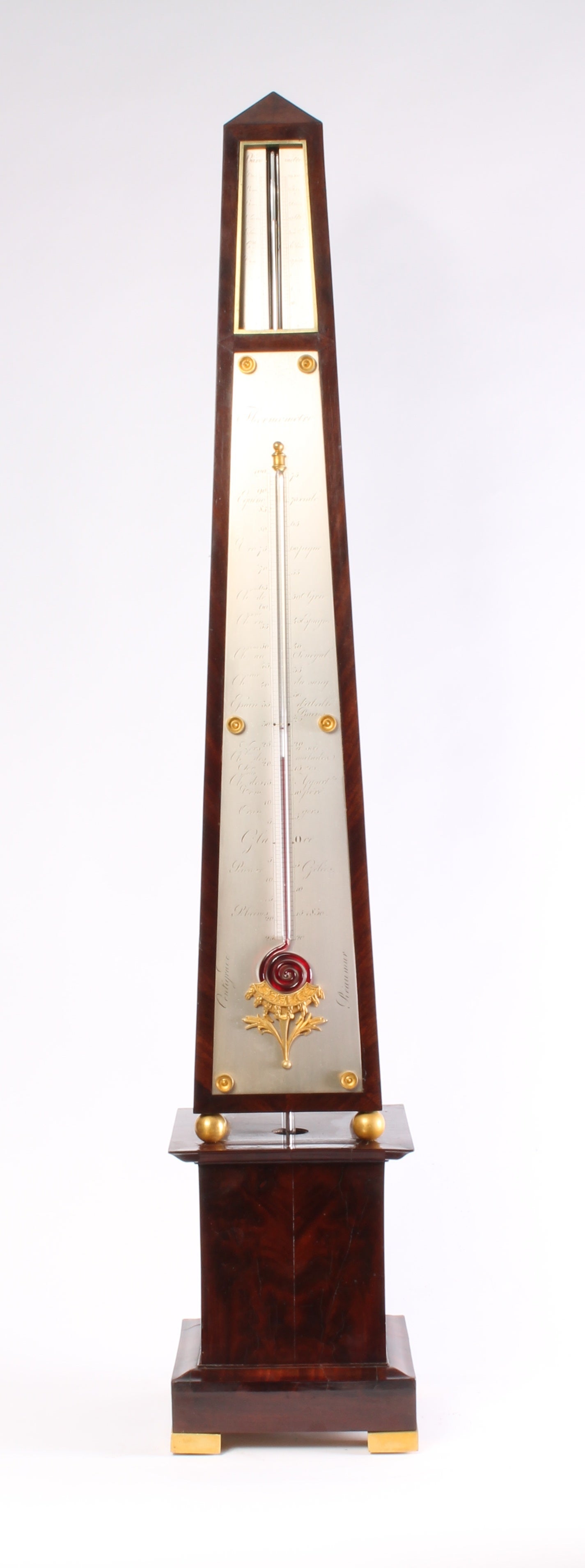 A French obelisk barometer, probably made in 1836 For Sale