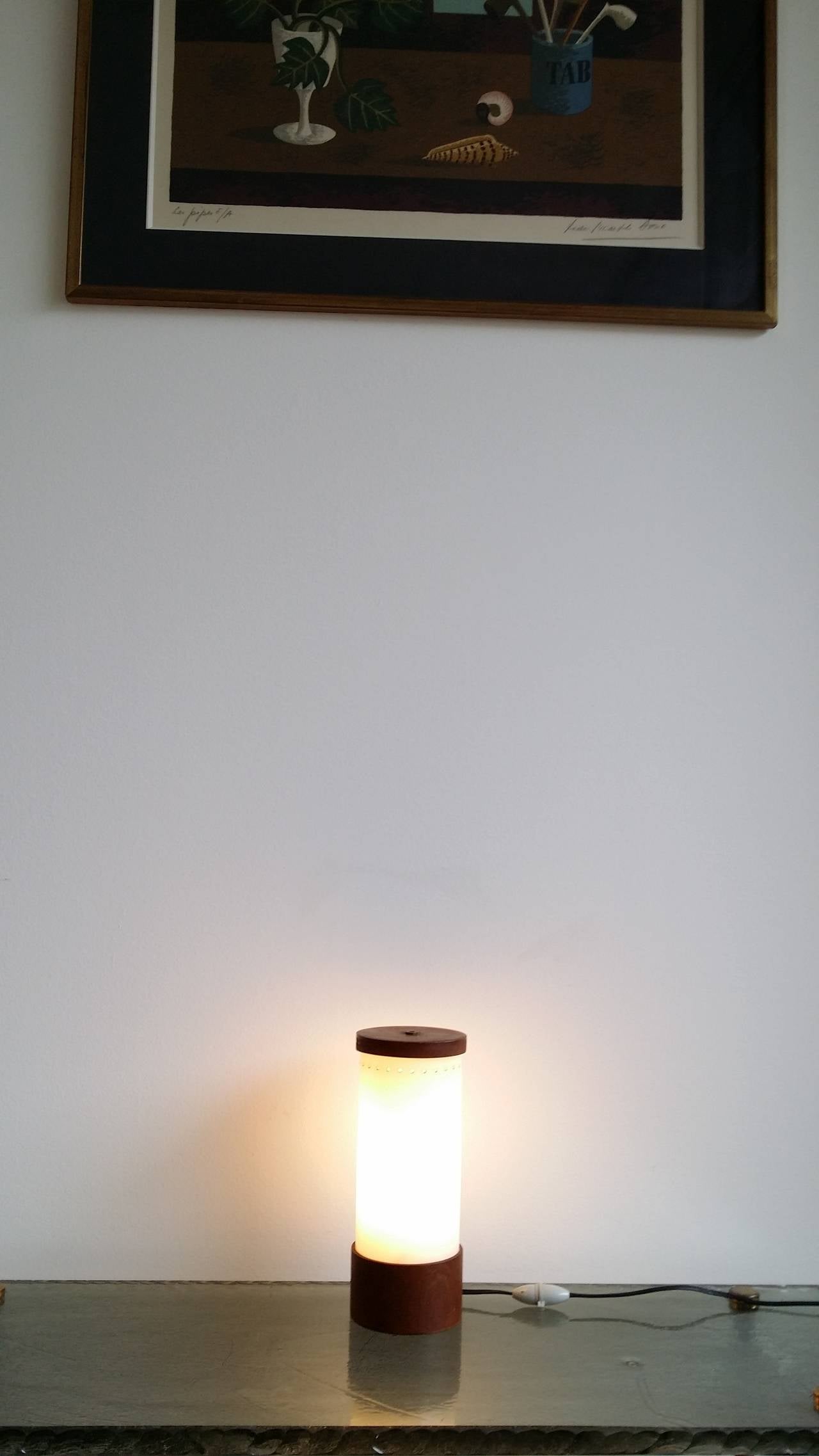 Lampe de table en teck et perspex de l'époque du Bauhaus - années 1930 - Ipso Facto 3