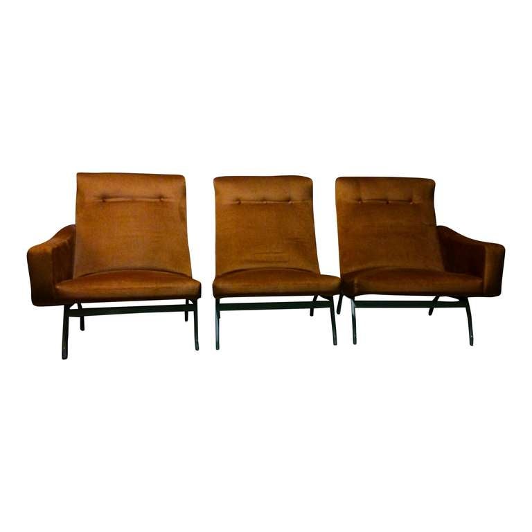 French Joseph André Motte Tryptic Sofa - Steiner Editions- France 1957