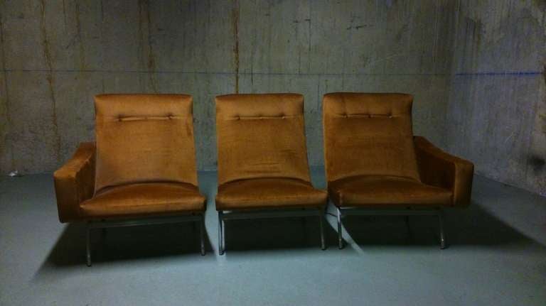 Joseph André Motte Tryptic Sofa - Steiner Editions- France 1957 In Good Condition In New York, NY