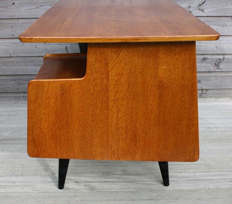 French Very Rare Desk By Louis Paolozzi For Guermonprez - France 1950's ipso facto