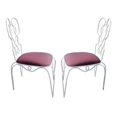 Rene Prou pair of chairs - new upholstery - France 1950's - Ipso Facto