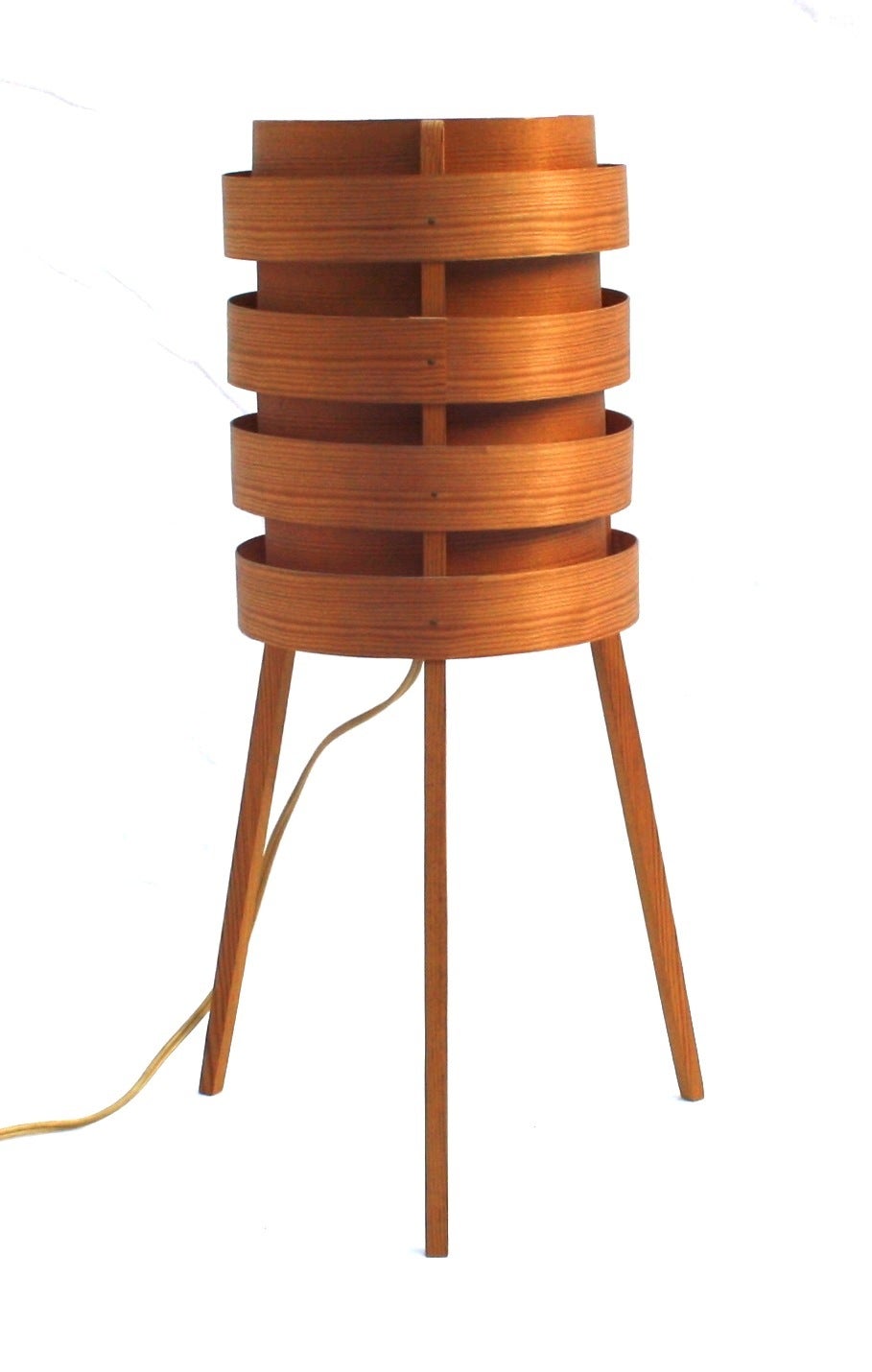 Exceptional Signed Plywood Table Lamp By Hans Agne Jakobsson ipso facto at 1stDibs