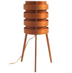 Exceptional Signed Plywood Table Lamp By Hans Agne Jakobsson ipso facto
