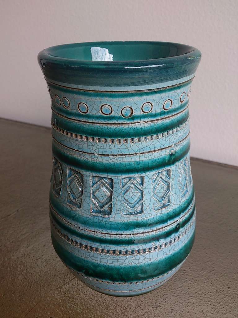 Clay petite vase Bitossi vase - Italy 1960's - Ipso Facto