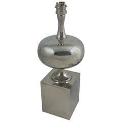 Verchromte Philippe Barbier-Lampe, Frankreich, 1970er Jahre