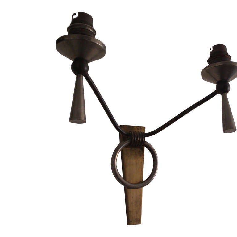 Mid-20th Century Pair of sconces in the style of Adnet by Lunel - France 1960's - Ipso facto