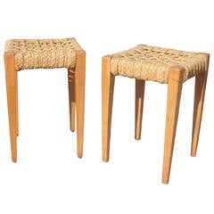 Pair of Audoux Minet Stools, France, 1960s