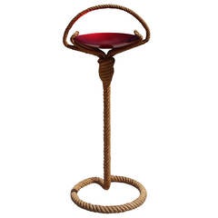 Unique Audoux Minet Rope "Vide Poches" Stand, France 1960s 6