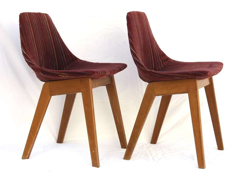 Mid-Century Modern set of 4 Tonneau Amsterdam chairs by Pierre Guariche - France 1950's