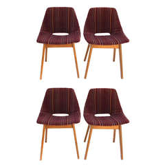 set of 4 Tonneau Amsterdam chairs by Pierre Guariche - France 1950's