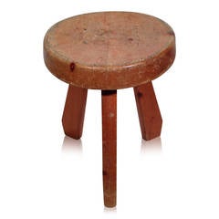 Rare Sandoz Stool by Charlotte Perriand, France, 1950s
