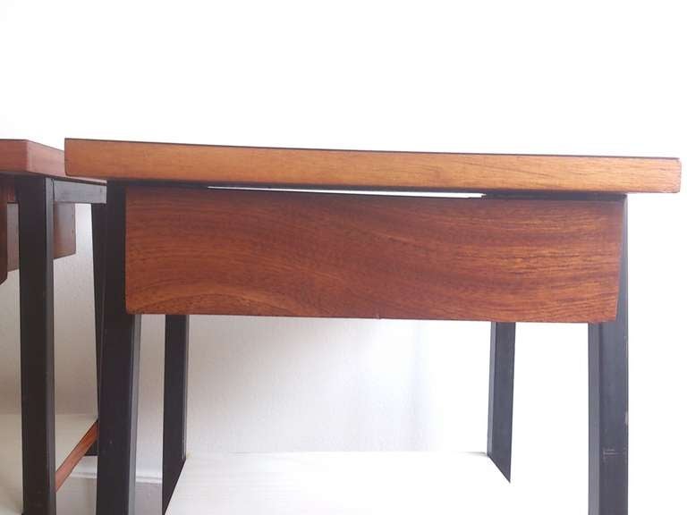 Formica Pair Of 1960's French Night Stands In The Style Of Alain Richard - Ipso Facto
