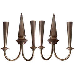 pair of elegant Italian 1950's brass sconces - Ipso Facto 2